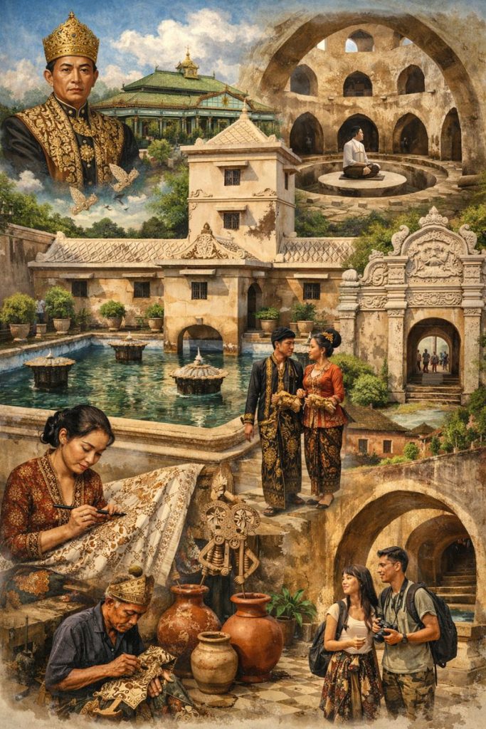 jejak kesultanan jogja di area taman wisata.