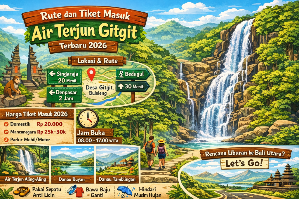 Rute dan Tiket Masuk Air Terjun Gitgit 27 rute dan tiket air terjun gitgit